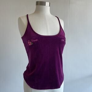 Vtg 70s 80's Velour Hawaii SURF Racerback Tank Top Sz S ACME FASHIONS Retro